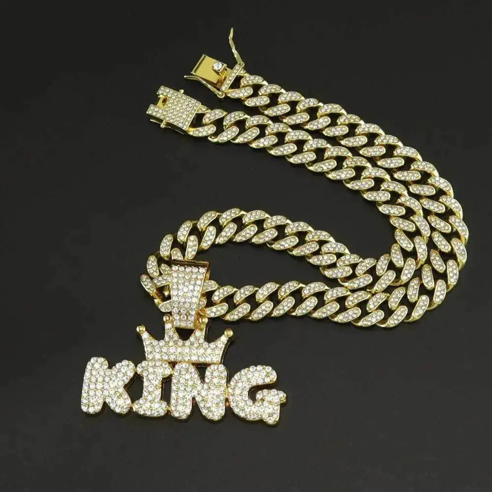 Collier pour hommes en alliage avec pendentif en diamant - EX-STOCK Canada