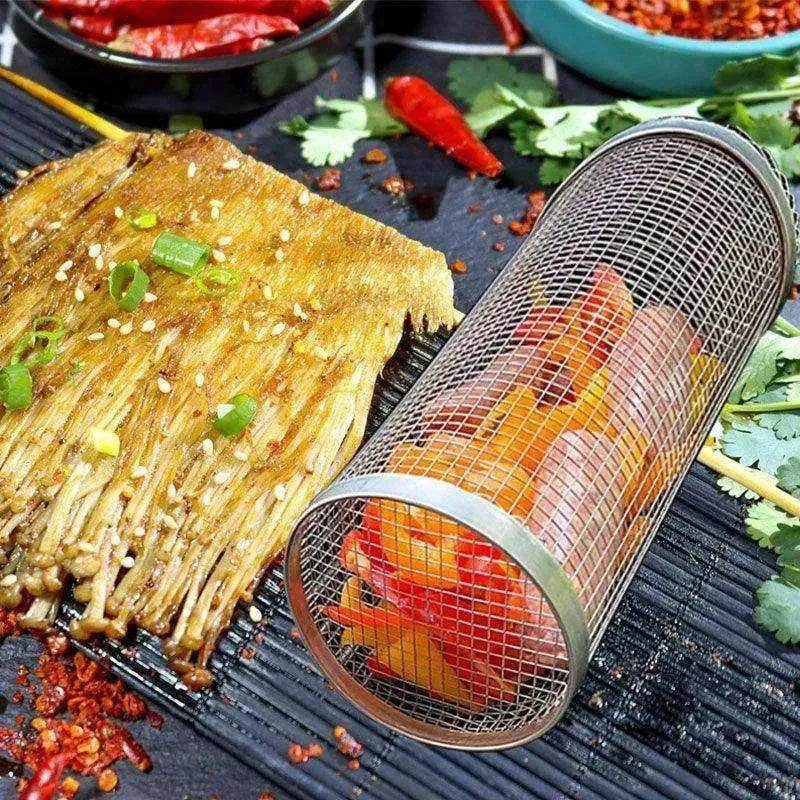 Metal BBQ Grilling Basket Net Portable Outdoor Camping Rack - EX-STOCK Canada