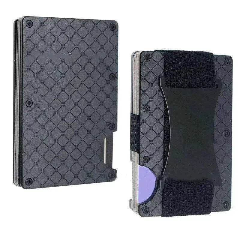 Metal Card Wrapped Carbon Fiber RFID Anti theft Brush Wallet - EX-STOCK Canada