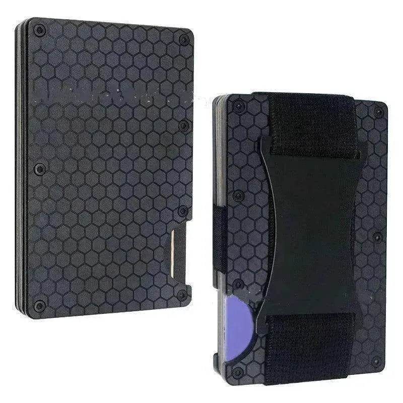 Metal Card Wrapped Carbon Fiber RFID Anti theft Brush Wallet - EX-STOCK Canada