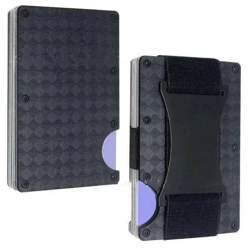 Portefeuille à Brosse Métal avec Fibre de Carbone RFID Anti-vol - EX-STOCK CANADA