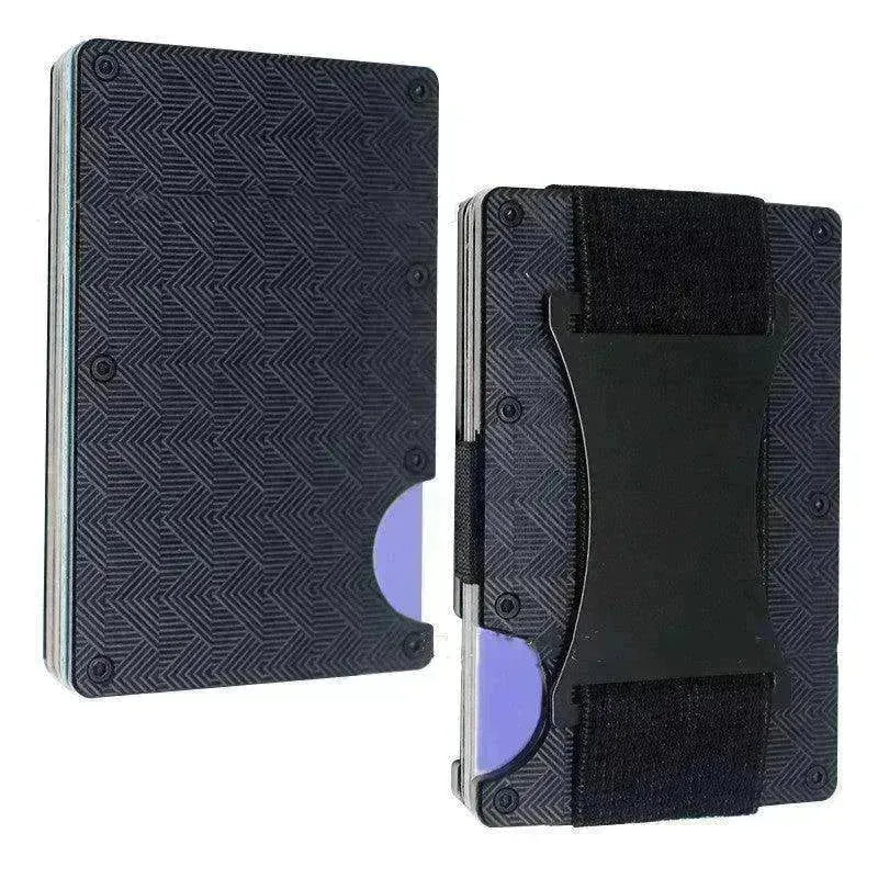 Portefeuille à Brosse Métal avec Fibre de Carbone RFID Anti-vol - EX-STOCK CANADA