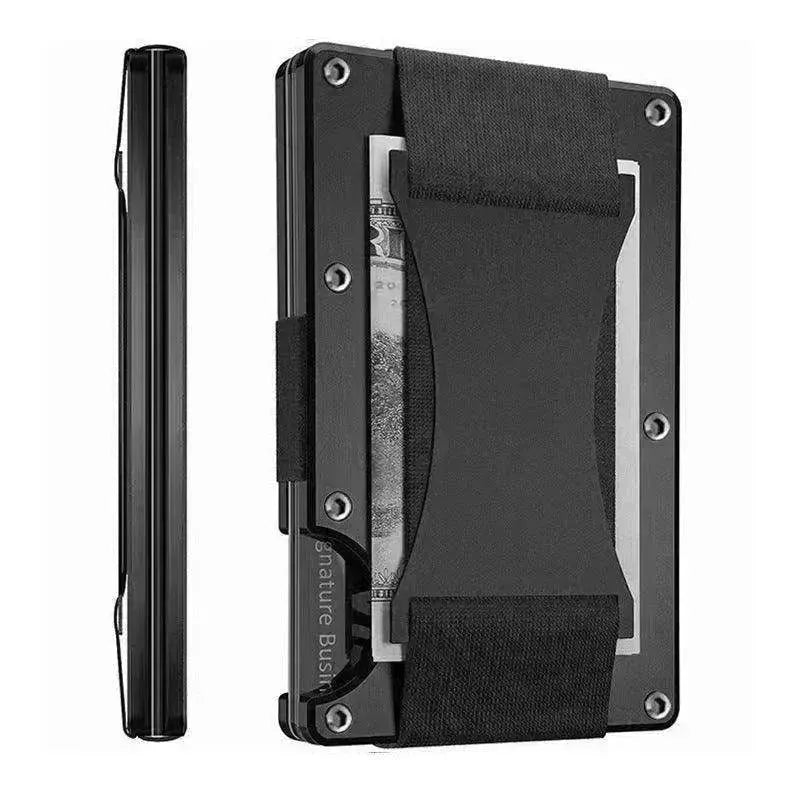 Portefeuille à Brosse Métal avec Fibre de Carbone RFID Anti-vol - EX-STOCK CANADA