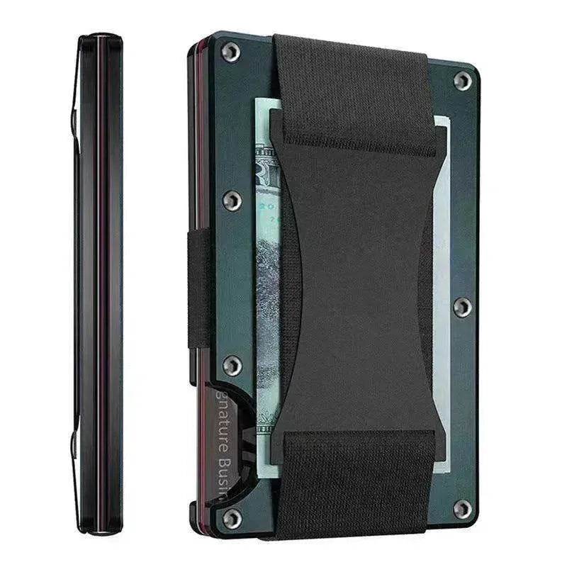 Metal Card Wrapped Carbon Fiber RFID Anti theft Brush Wallet - EX-STOCK Canada