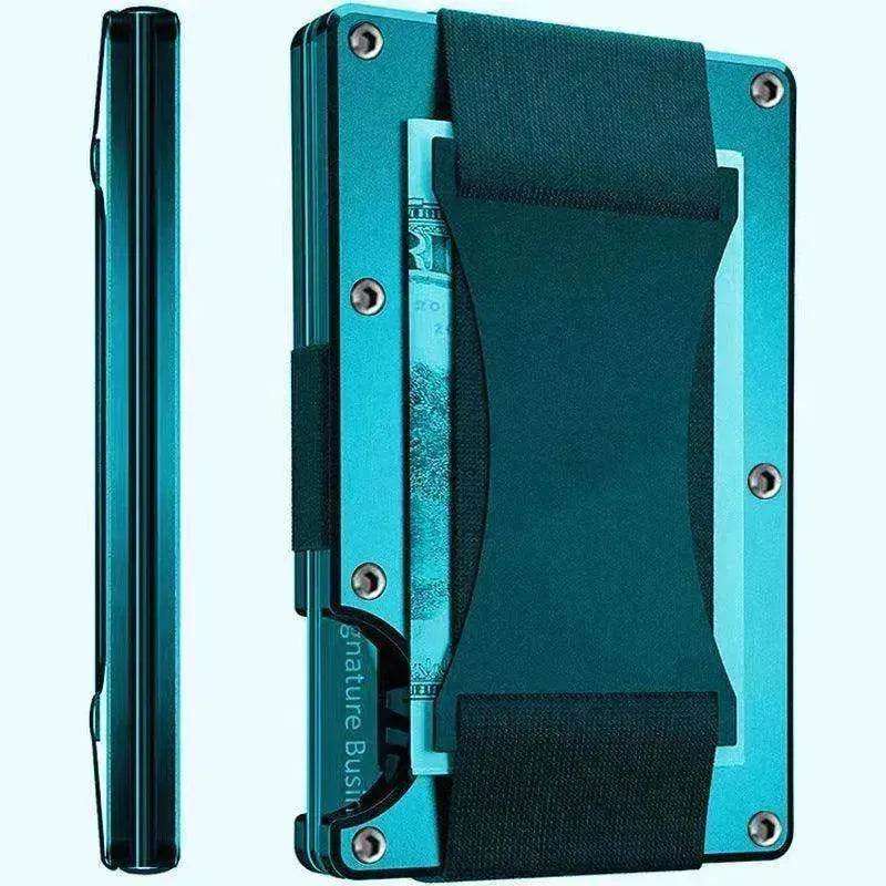 Metal Card Wrapped Carbon Fiber RFID Anti theft Brush Wallet - EX-STOCK Canada