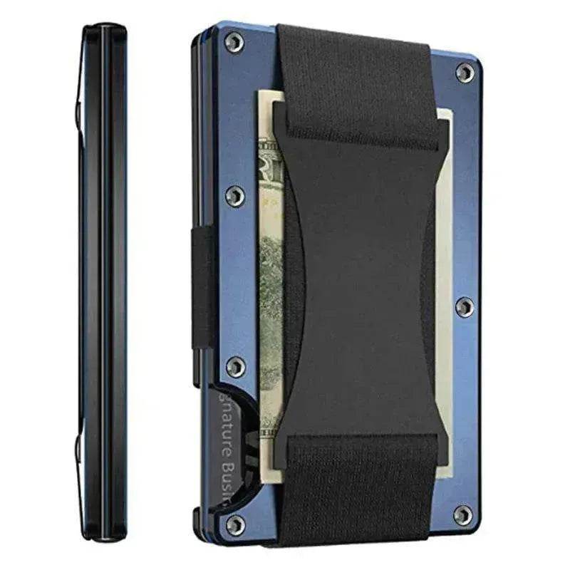 Metal Card Wrapped Carbon Fiber RFID Anti theft Brush Wallet - EX-STOCK Canada