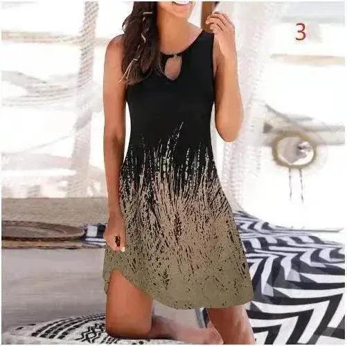 Jupe mi-longue pour femmes Combinaison sans manches à motifs de mode - EX-STOCK Canada