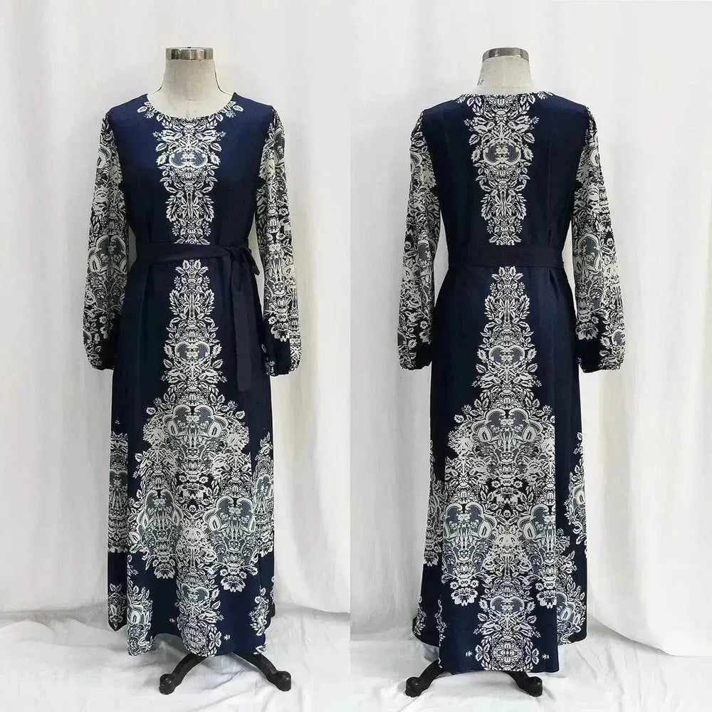 Middle East Arab Arab Printed Dress - EX-STOCK Canada