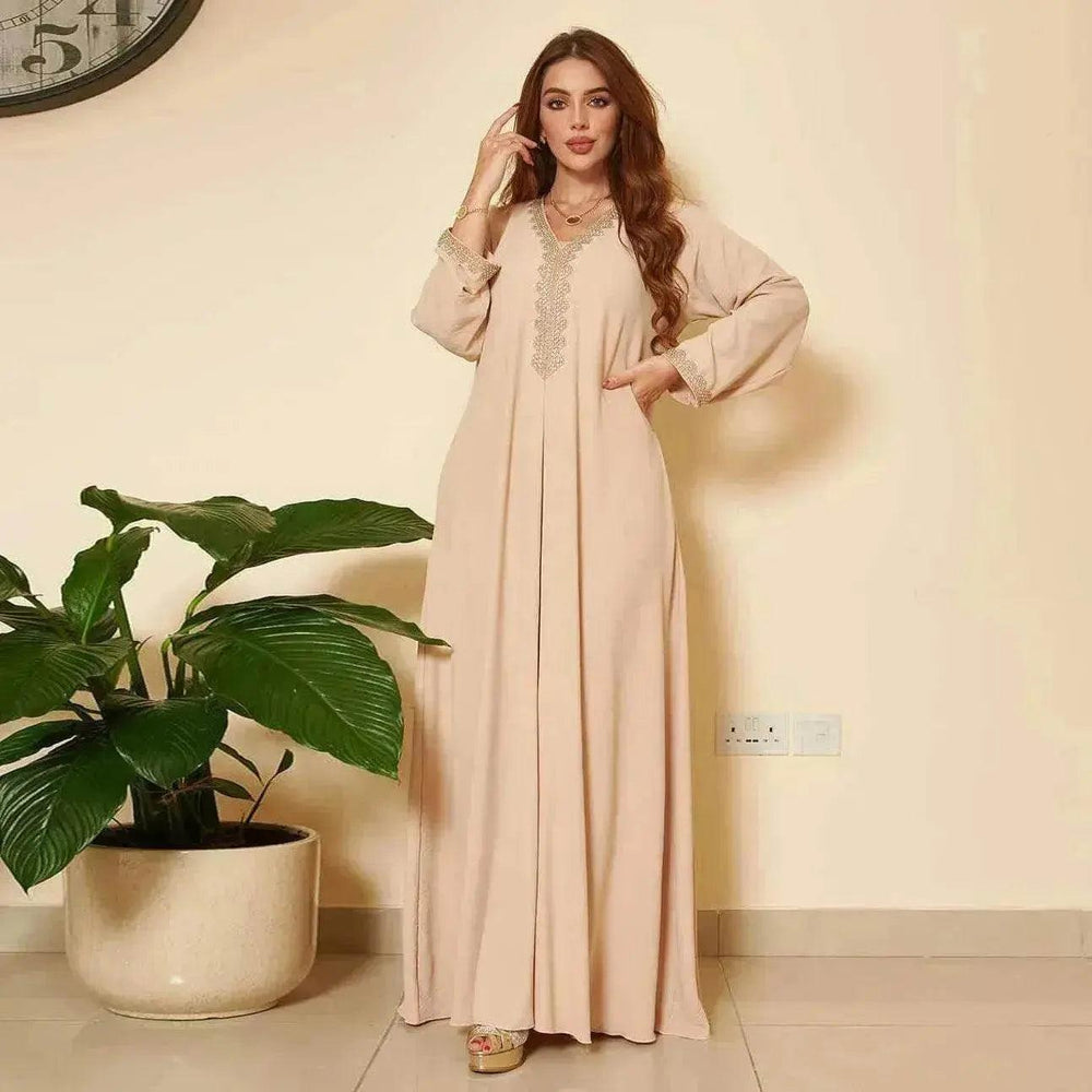 Robe évasée pour femmes arabes du Moyen-Orient - EX-STOCK Canada