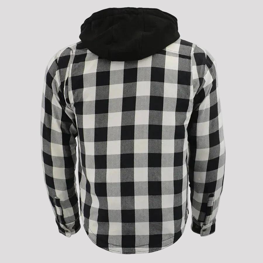 Milwaukee Leather Men's Plaid Flannel Armored Shirt Jacket