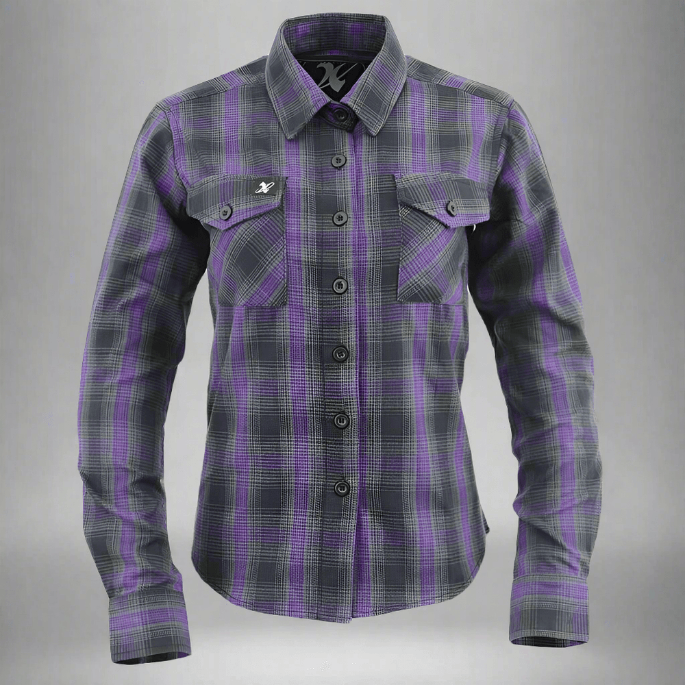 Milwaukee Leather Women's Armoured Plaid Shirt EX-STOCK Canada