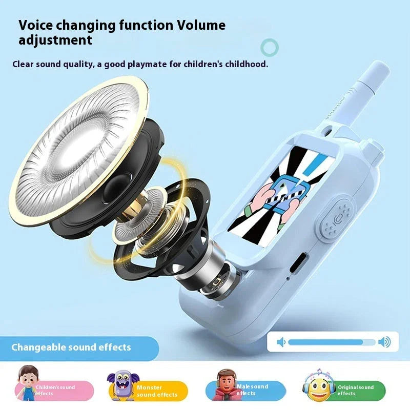 Mini talkies-walkies sans fil pour enfants, portables, lot de 2, intercom rechargeable, caméra, jeux en extérieur en famille, cadeau pour garçons et fillesEX-STOCK Canada
