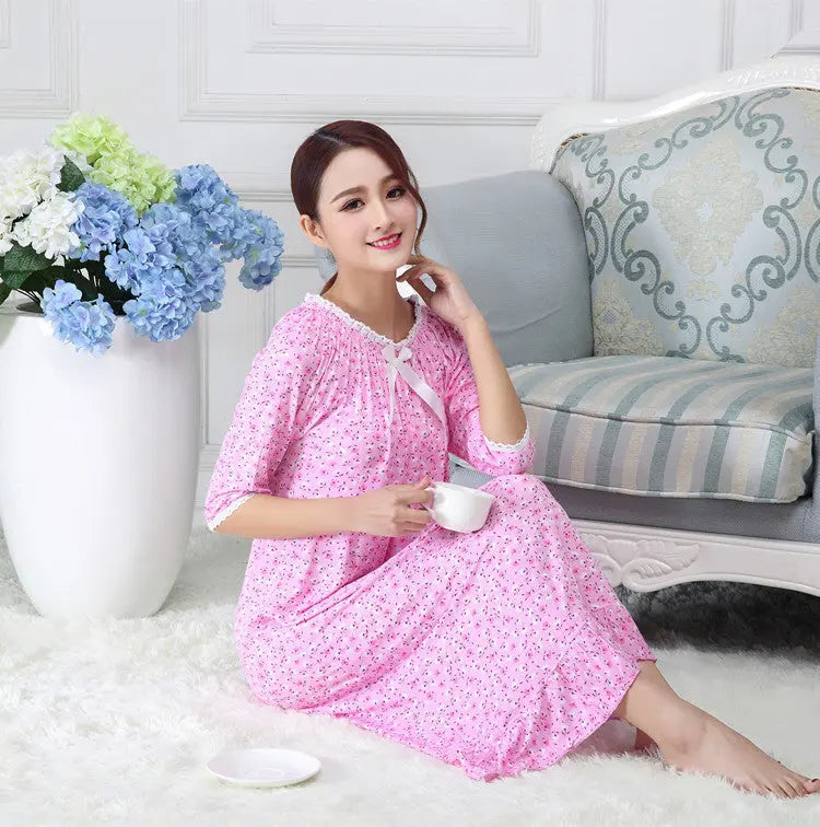 Pyjama long petit à motifs floraux pour femmes - EX-STOCK Canada