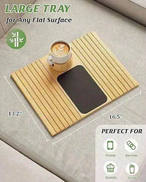 Modern Stylish Minimalist Bamboo Sofa Tray - EX-STOCK Canada