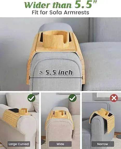 Modern Stylish Minimalist Bamboo Sofa Tray - EX-STOCK Canada