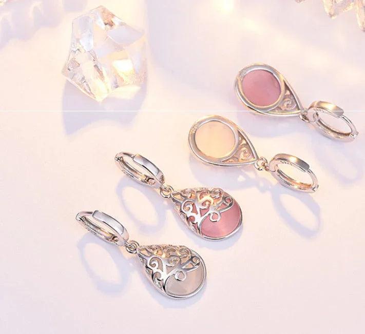 Moonlight Opal Silver Tears Earrings EX-STOCK Canada