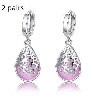 Moonlight Opal Silver Tears Earrings EX-STOCK Canada