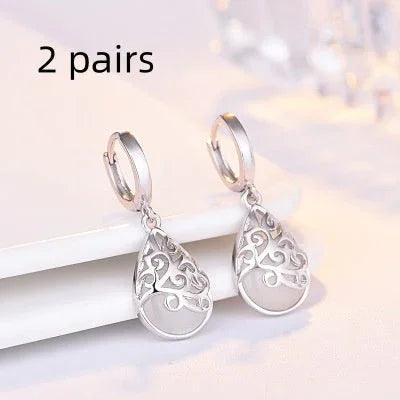 Moonlight Opal Silver Tears Earrings EX-STOCK Canada