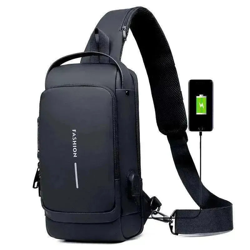 Sac de poitrine pour hommes anti-vol avec mot de passe pour moto - EX-STOCK CANADA