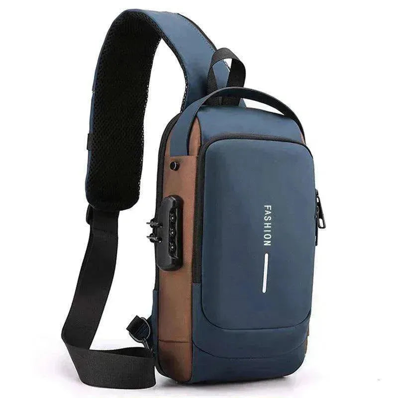 Sac de poitrine pour hommes anti-vol avec mot de passe pour moto - EX-STOCK CANADA