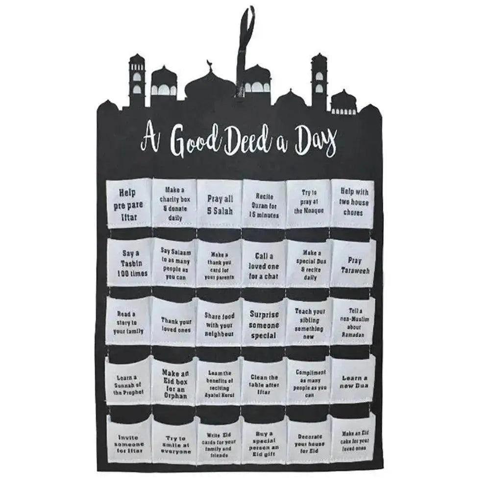 Calendrier mural en tissu Mubarak Eid Ramadan - EX-STOCK Canada