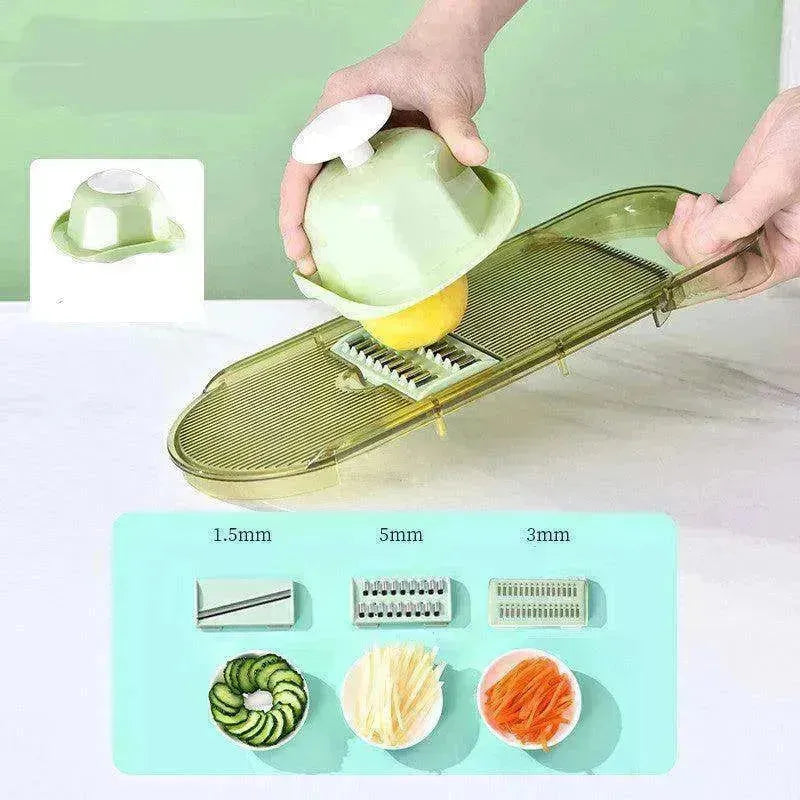 Coupe-légumes transparent multifonction lame en acier - EX-STOCK Canada