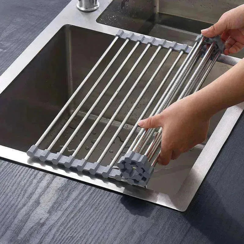 Support de casserole ménager multifonctionnel Cuisine Rangement Ustensiles Égouttoir - EX-STOCK Canada