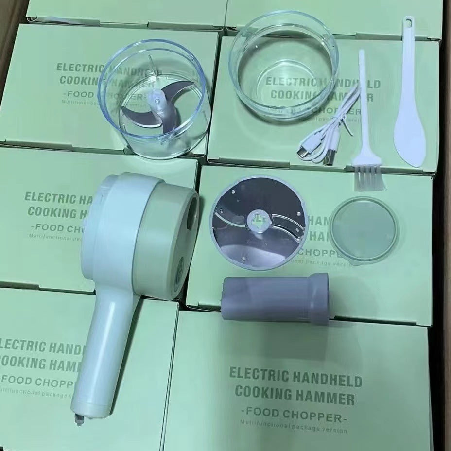 Multifunctional Household Slice Electric Garlic Pounding Chopper EX-STOCK Canada