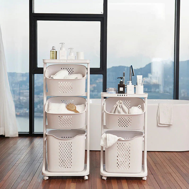 Multifunctional Laundry Basket Mobile Foldable Dirty Clothes Basket Storage Rack EX-STOCK Canada