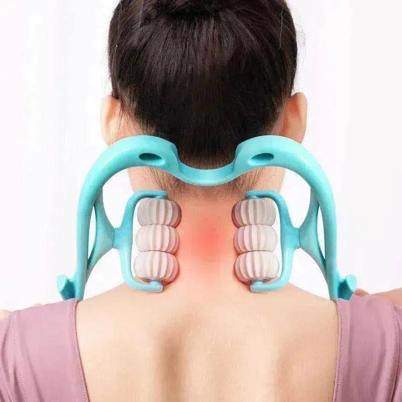 Multifunctional Manual Six-wheel Neck Massager Massage Relieve Roller Massage Tool - EX-STOCK Canada