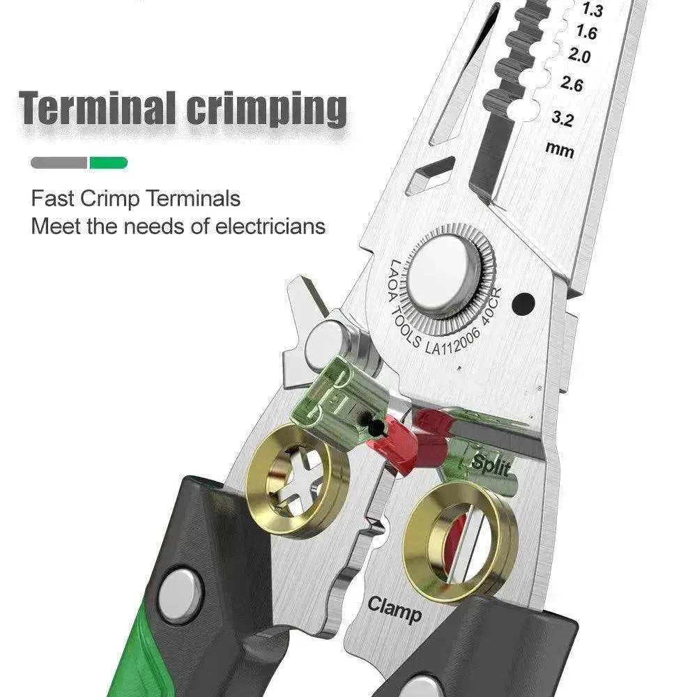 Multifunctional Stainless Steel + ABS 7 In 1 Optical Fiber Wire Stripper - EX-STOCK Canada