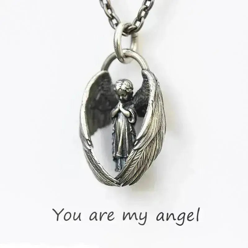 Collier pendentif personnalité Ailes d'Ange Neuf pour hommes - EX-STOCK Canada