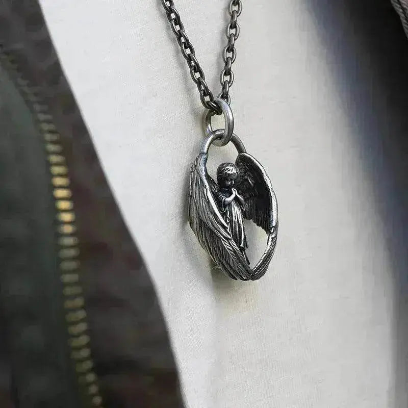 Collier pendentif personnalité Ailes d'Ange Neuf pour hommes - EX-STOCK Canada
