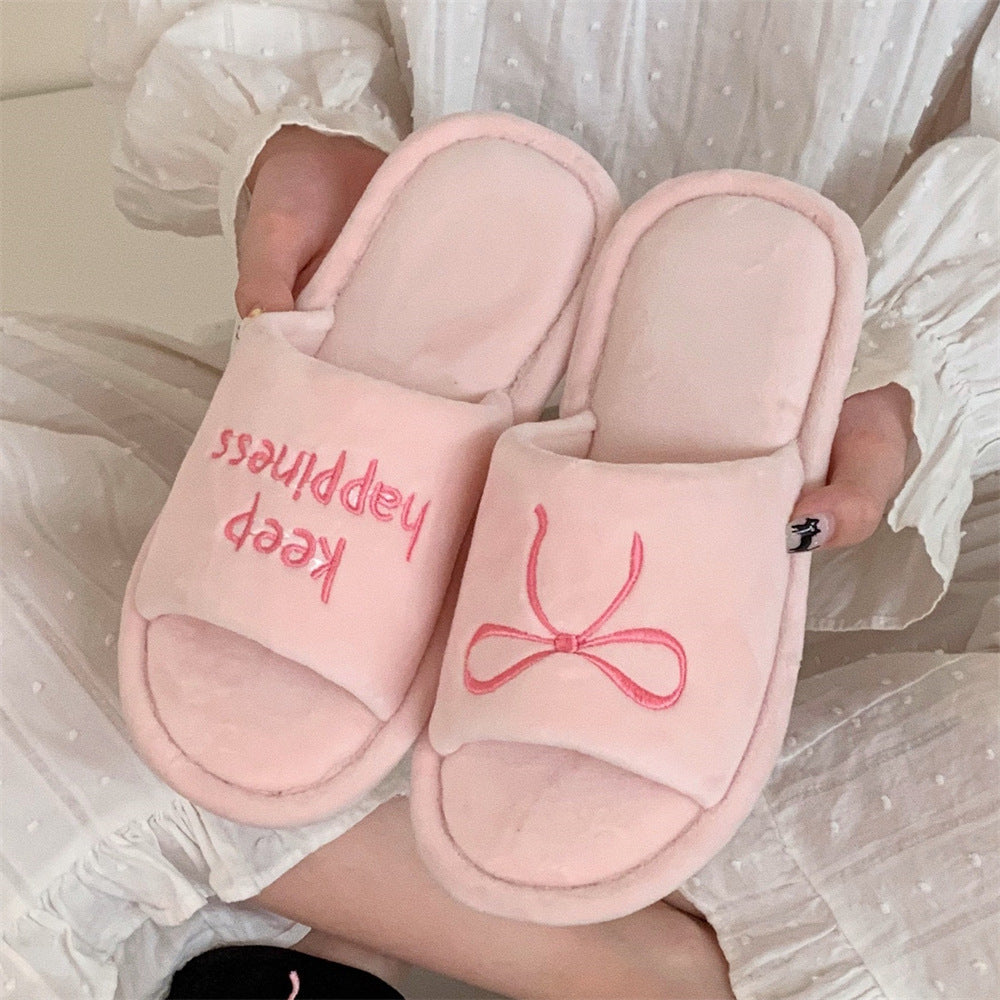 New Creative English Letters Ins Style Word Soft Flat Bottom Ladies Cotton Slippers EX-STOCK Canada