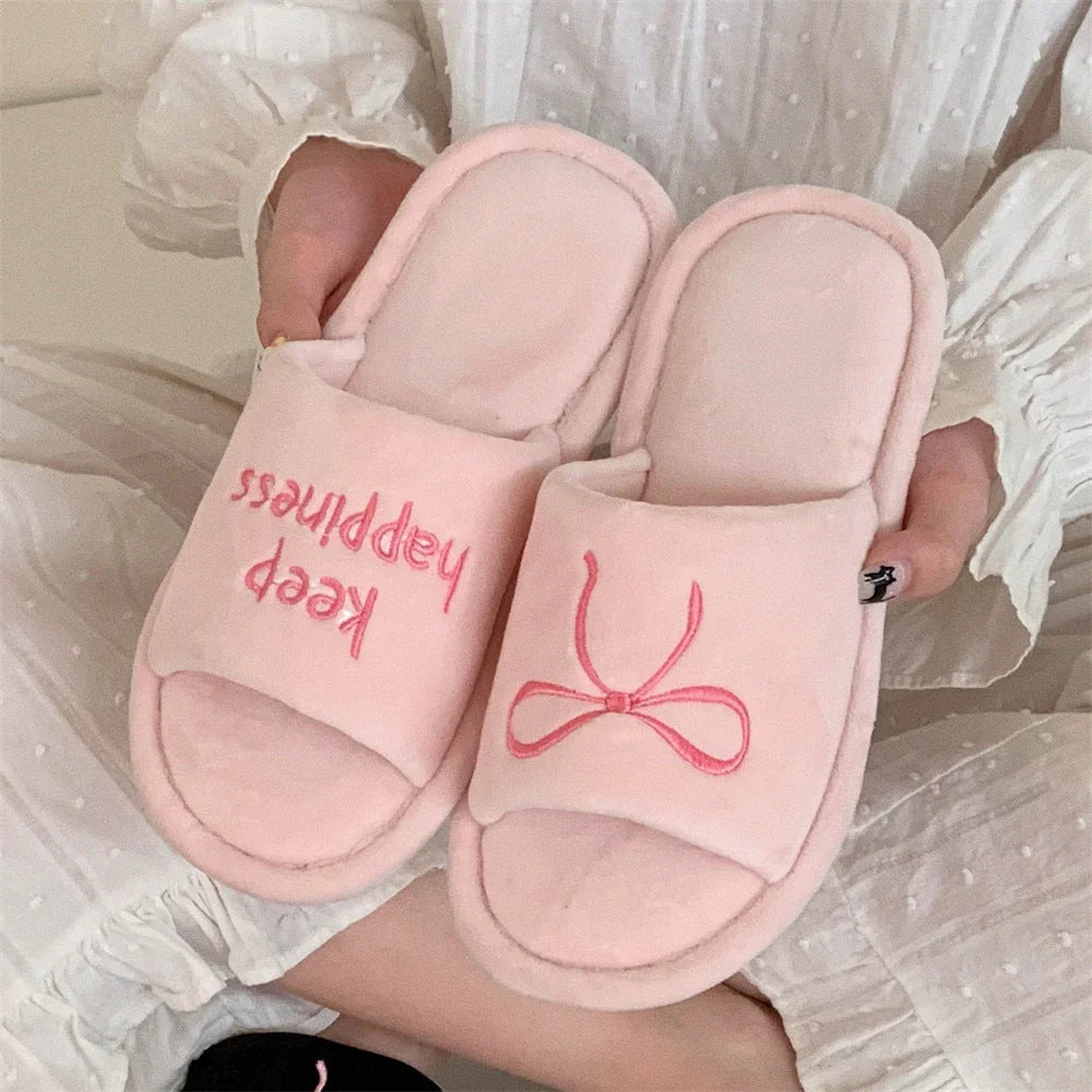New Creative English Letters Ins Style Word Soft Flat Bottom Ladies Cotton Slippers EX-STOCK Canada