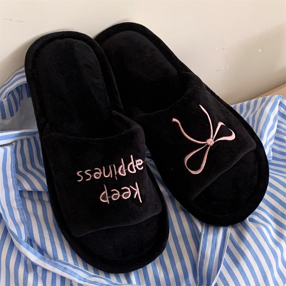 New Creative English Letters Ins Style Word Soft Flat Bottom Ladies Cotton Slippers EX-STOCK Canada