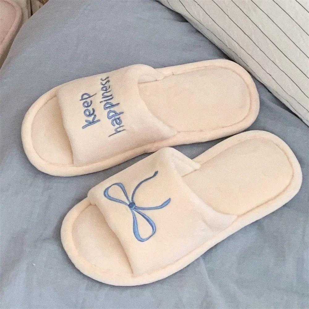 New Creative English Letters Ins Style Word Soft Flat Bottom Ladies Cotton Slippers EX-STOCK Canada