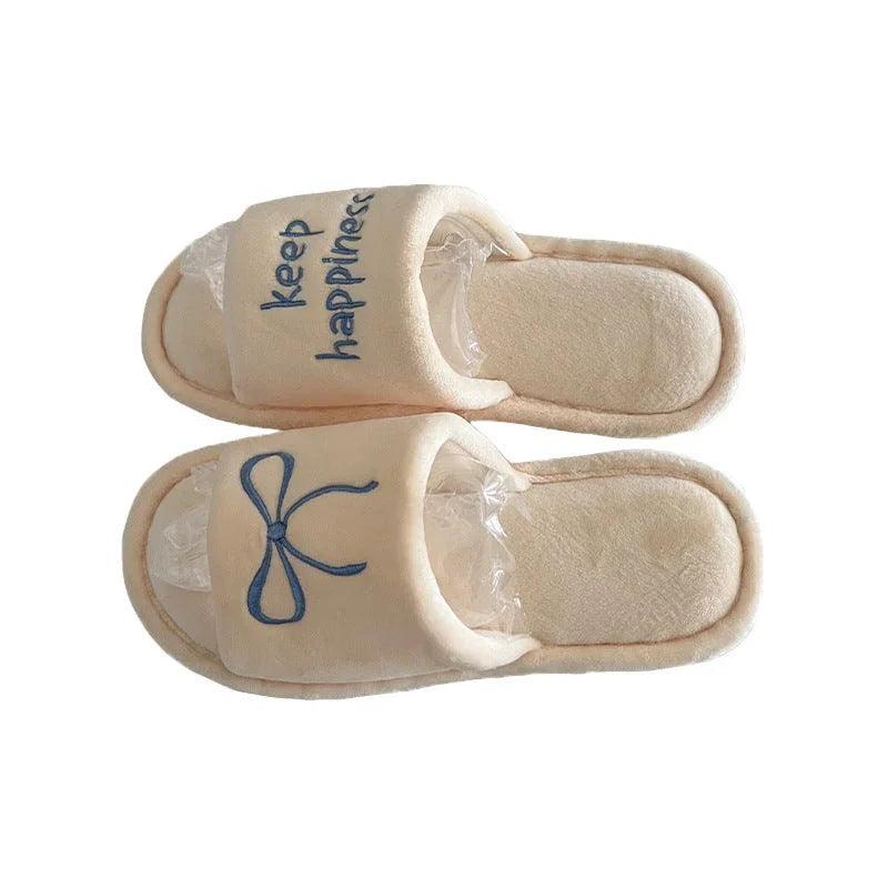 New Creative English Letters Ins Style Word Soft Flat Bottom Ladies Cotton Slippers EX-STOCK Canada