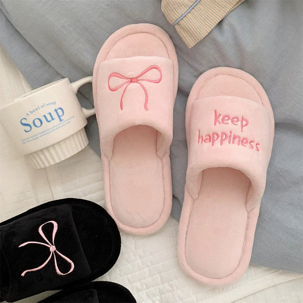 New Creative English Letters Ins Style Word Soft Flat Bottom Ladies Cotton Slippers EX-STOCK Canada