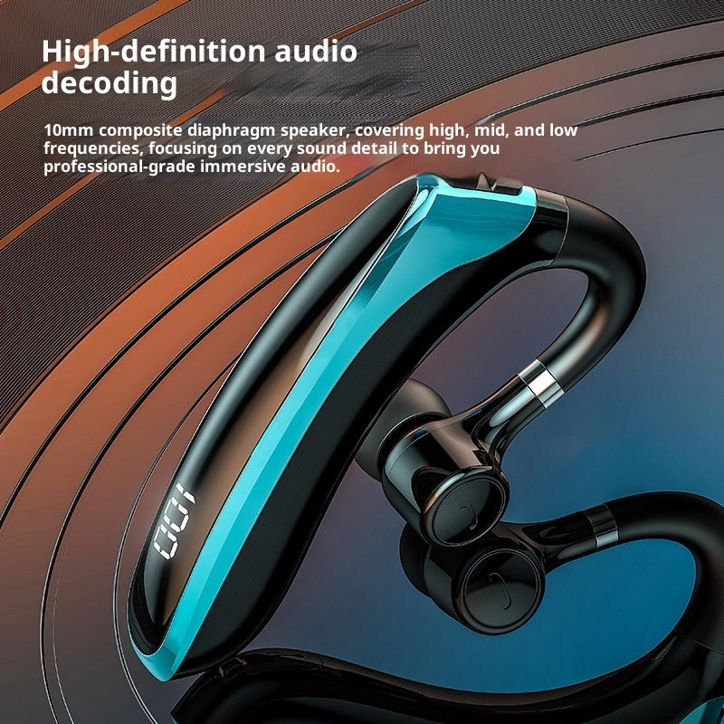 New Digital Display Ear-mounted Single-ear Ultra-long Life Battery In-ear Bone Conduction Sports Wireless Bluetooth Headset EX-STOCK Canada