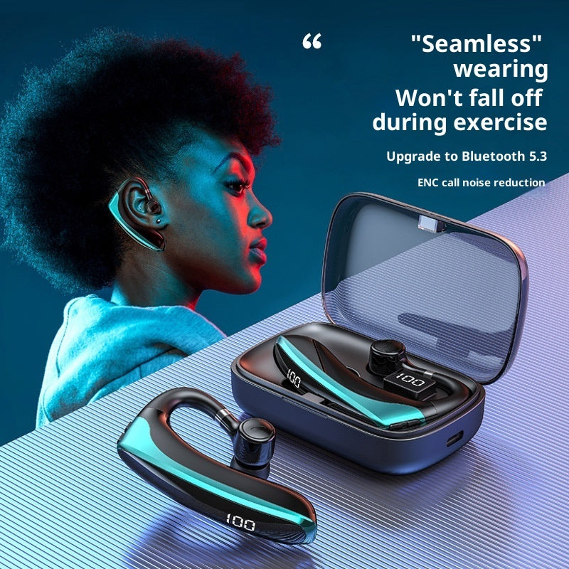 New Digital Display Ear-mounted Single-ear Ultra-long Life Battery In-ear Bone Conduction Sports Wireless Bluetooth Headset EX-STOCK Canada