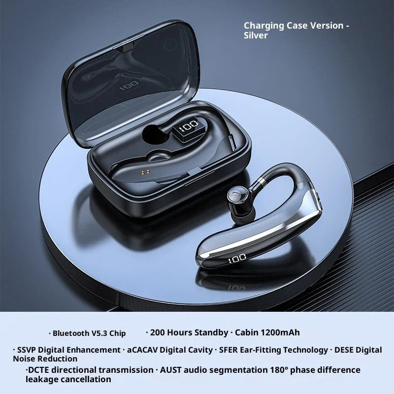 New Digital Display Ear-mounted Single-ear Ultra-long Life Battery In-ear Bone Conduction Sports Wireless Bluetooth Headset EX-STOCK Canada