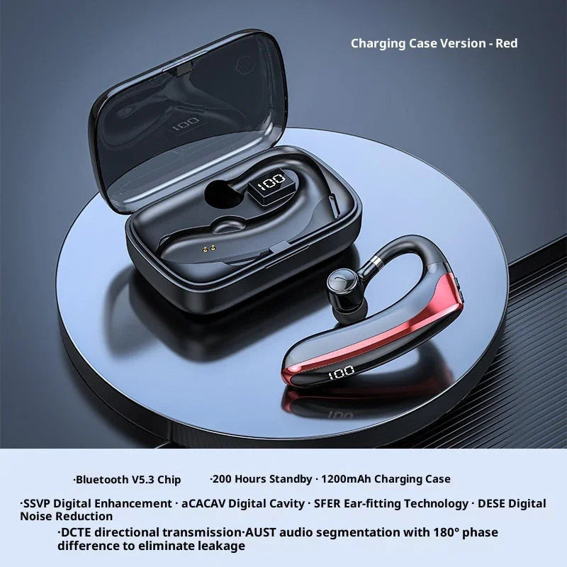 New Digital Display Ear-mounted Single-ear Ultra-long Life Battery In-ear Bone Conduction Sports Wireless Bluetooth Headset EX-STOCK Canada