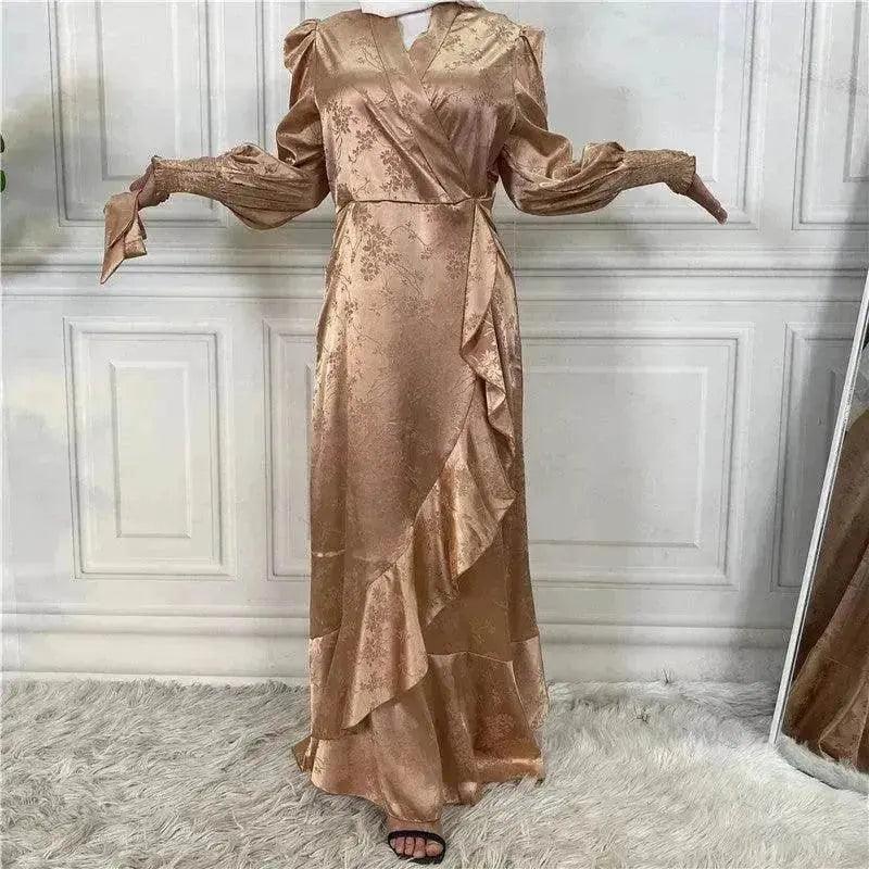Nouvelle Mode Vêtements Féminins Robe Arabe Patchwork - EX-STOCK Canada