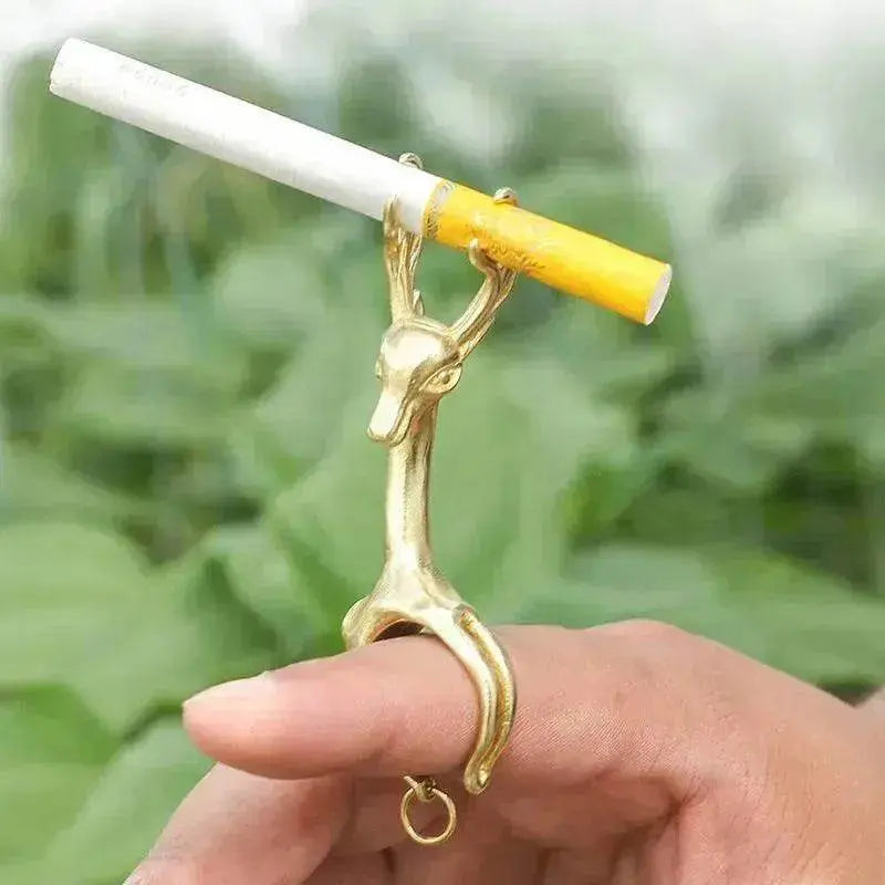 New Lucky Deer Anti-finger Smoked Yellow Release Finger Copper Ring - EX-STOCK Canada