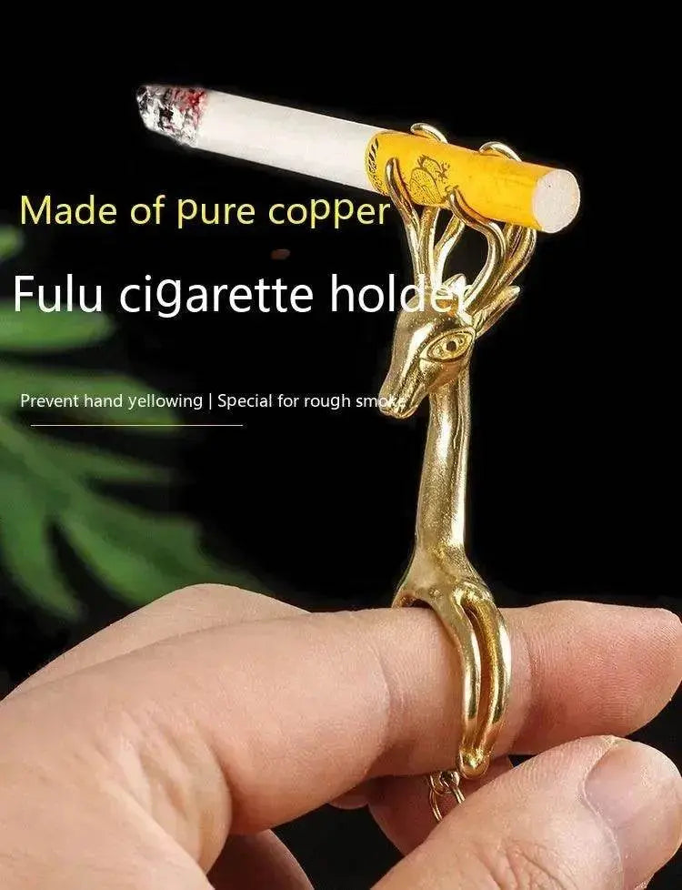 New Lucky Deer Anti-finger Smoked Yellow Release Finger Copper Ring - EX-STOCK Canada