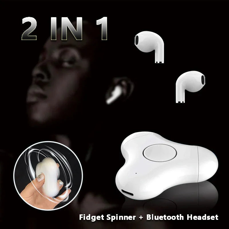 New Multi-Function Headset Fidget Spinner Bluetooth Fingertip Gyro In Ear Bluetooth Headset EX-STOCK Canada