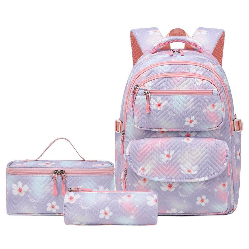 Printed Schoolbag Three-piece Fashion Backpack - EX-STOCK Canada