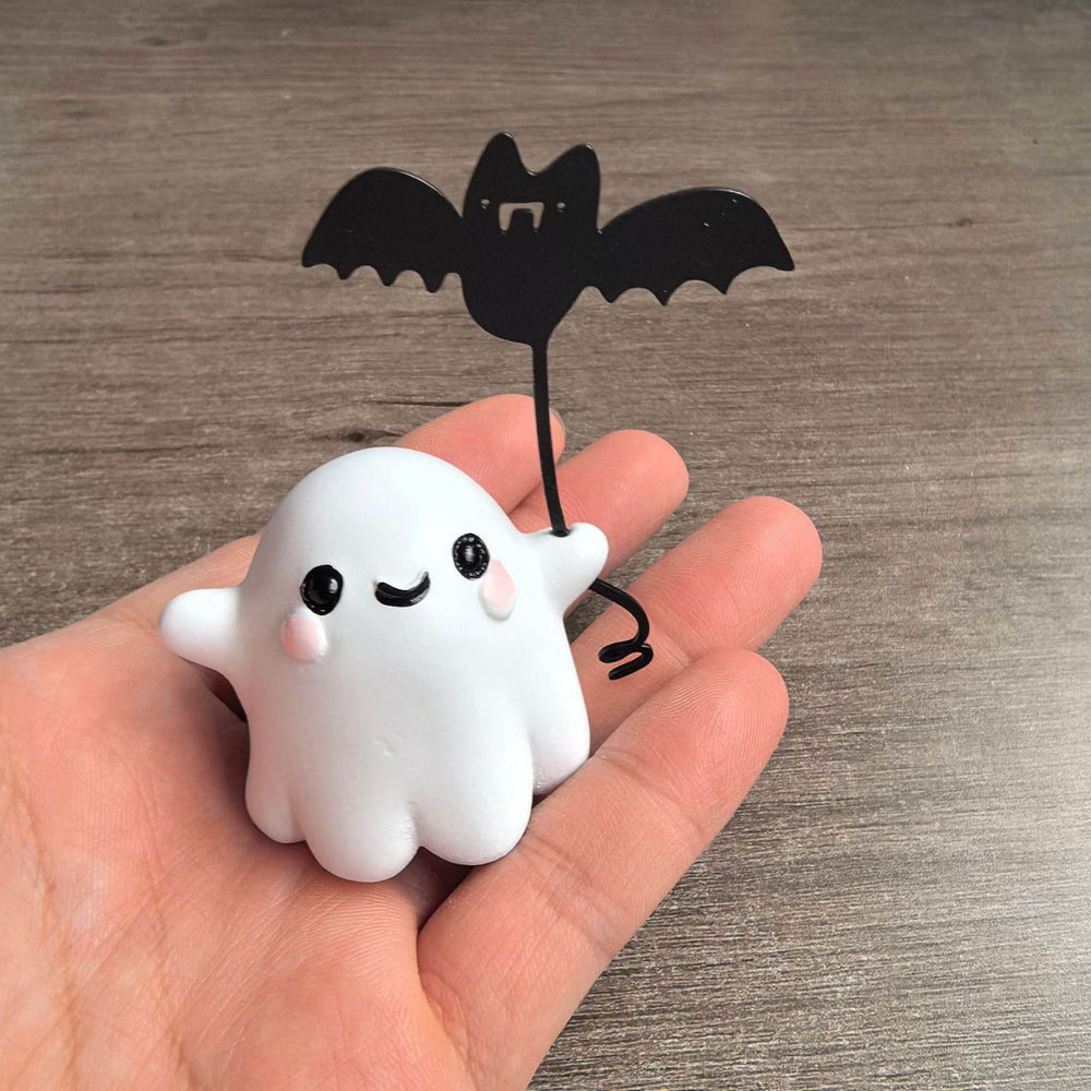Mini Ghost Walking Dog Statue Halloween Decoration - EX-STOCK Canada