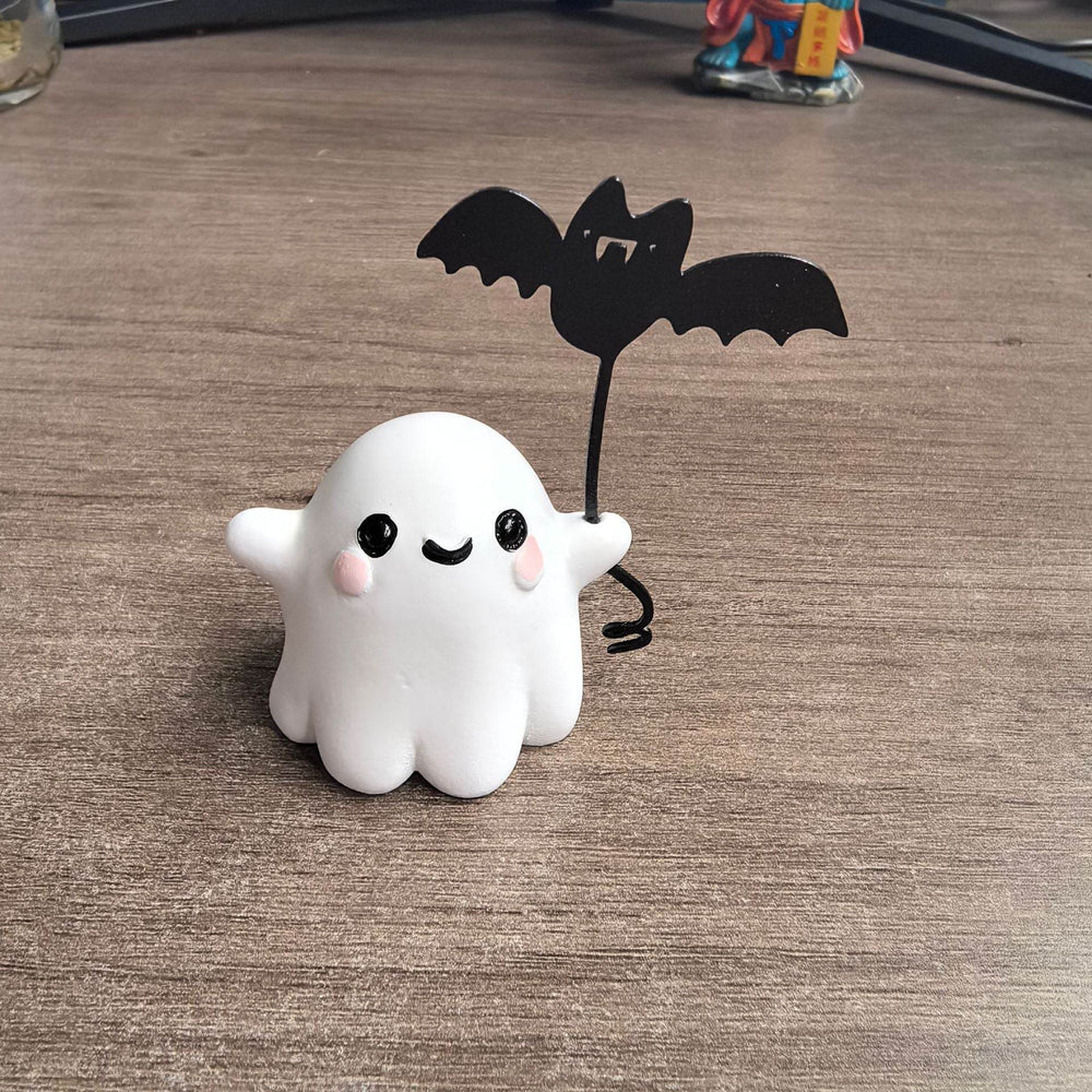 Mini Ghost Walking Dog Statue Halloween Decoration - EX-STOCK Canada